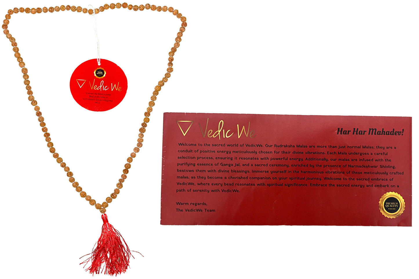 Premium VedicWe Energized Rudraksha Mala